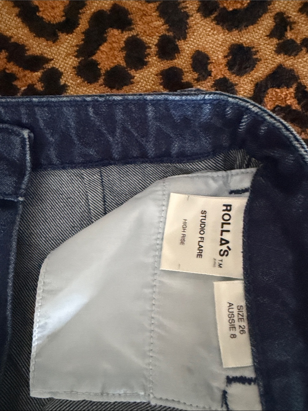 NWT ROLLA'S WIDE LEG SIZE 26 DARK WASH - Picture 3 of 3